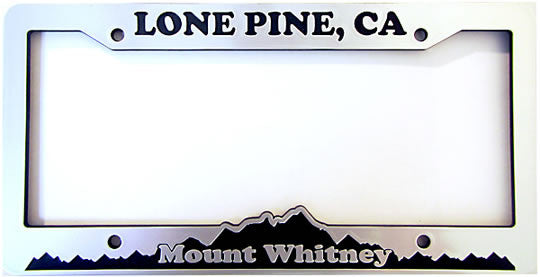 Mt. Whitney Lone Pine License Plate 
