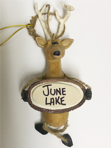 Dangle Deer Ornament with Regional Name Drop
