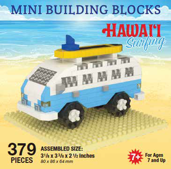 Mini Building Block Bus and Surfboard