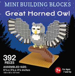 Mini Building Block Great Horned Owl