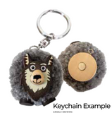 Pom Wolf Keychain