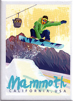 Mammoth Retro Snowboarder Magnet 