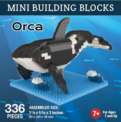 Mini Building Block Orca Whale