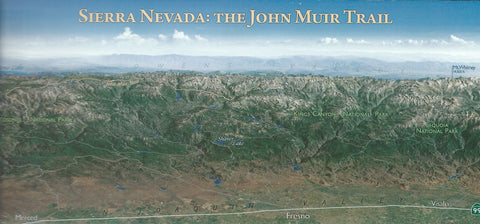 Panoramic JMT Trail Map Postcard 