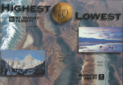 Death Valley Elevation Postcard-QTY=50