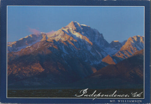 Mt. Williamson Independence California Postcard-QTY=50