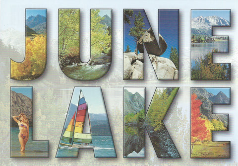 June Lake Text Postcard-QTY=50