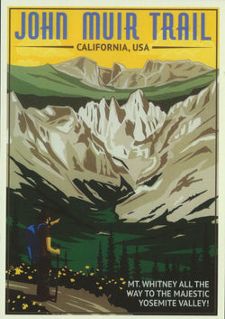 Retro John Muir Trail Postcard-QTY=50