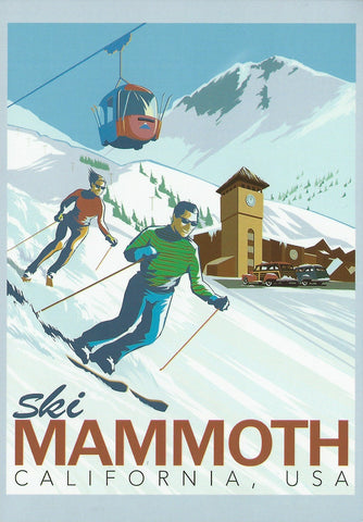Retro Mammoth Main Lodge Postcard-QTY=50
