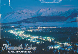 Mammoth Lakes Night Lights Winter Postcard-QTY=50