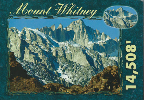 Mt. Whitney Elevation Postcard 2-QTY=50