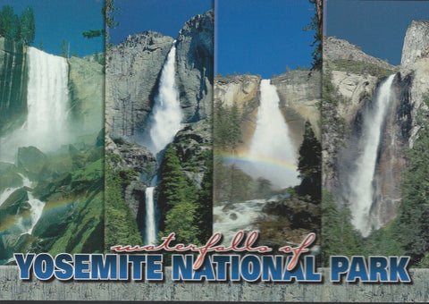 Waterfalls Of Yosemite Park Postcard-QTY=50