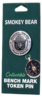 Smokey REMEMBER Logo Benchmark Pin