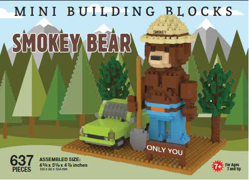 Mini Building Block Smokey Bear with Jeep Peak Productions