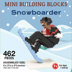 Mini Building Block Snowboarder
