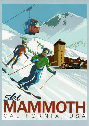 Mammoth Retro Ski Poster 