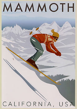 Mammoth Skier Sticker 